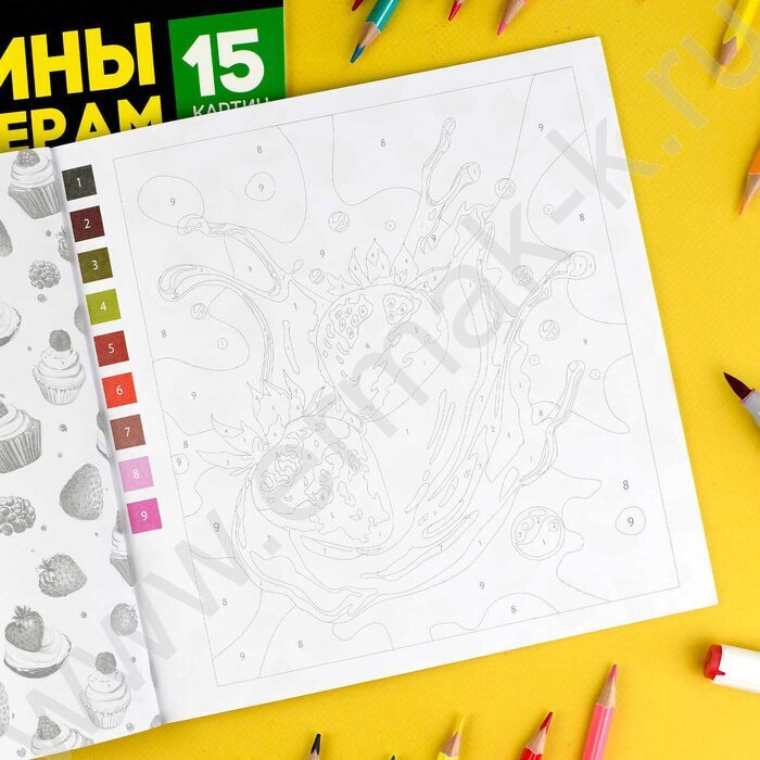 Раскраска 215*215 Картины по номерам.Десерты | Фото 6