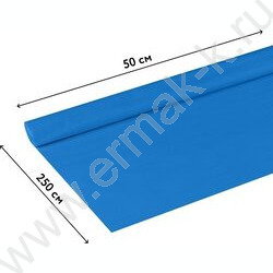Бумага креповая 50*250см Небесно-голубая 32г/м2 NEW | Фото 3