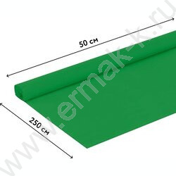Бумага креповая 50*250см Светло-зеленая 32г/м2 NEW | Фото 3
