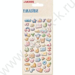 Наклейки эпоксидные 3D "Мишки и друзья", в том числе для телефона, размер карточки 9*17,5см NEW | Фото 1