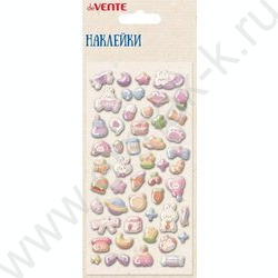 Наклейки эпоксидные 3D "Зайцы в саду", в том числе для телефона, размер карточки 9*17,5см NEW | Фото 1
