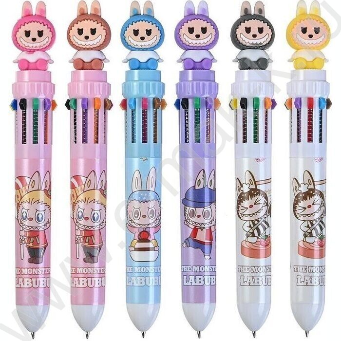 Ручка шар авт 10-ти цветная 0,7мм /корпус пл.цветной ассорти | Фото 1