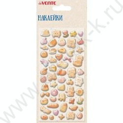 Наклейки эпоксидные 3D "Мишки на пикнике", в том числе для телефона, размер карточки 9*17,5см NEW | Фото 1