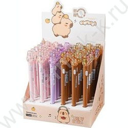 Ручка шар 0,7мм синяя Capybara /корпус пл.,с подсветкой ассорти,сменный стержень 100 мм NEW | Фото 3