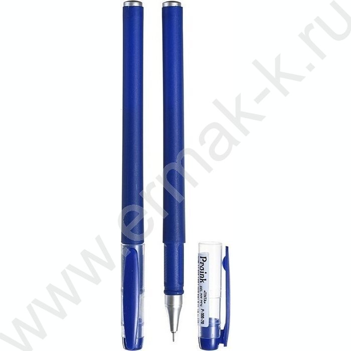 Ручка гелевая синяя 0,5мм Tinta /игла,корпус пл.цветной.сменный стержень 130 мм | Фото 1