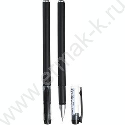 Ручка гелевая черная 0,5мм Tinta /игла,корпус пл.цветной.сменный стержень 130 мм NEW | Фото 1