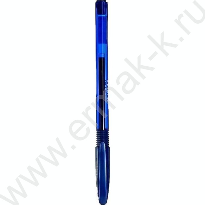 Ручка шар на масл.основе 0,7мм синяя Riony/игла,корпус пл.трехгранный прозр.цв.,сменный стержень | Фото 1