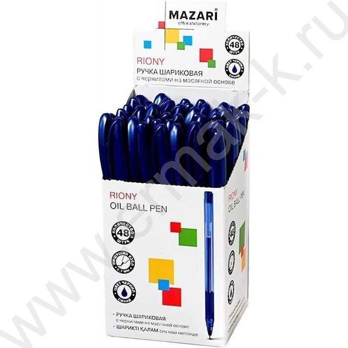 Ручка шар на масл.основе 0,7мм синяя Riony/игла,корпус пл.трехгранный прозр.цв.,сменный стержень | Фото 2