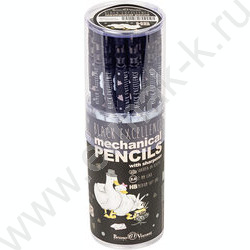 Карандаш цанговый механический 2,0мм с точилкой Black excellence Гуси | Фото 3