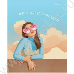 Тетрадь  48л клетка "Весь ее мир" /ламинация Soft-touch/ 5видов NEW | Фото 3