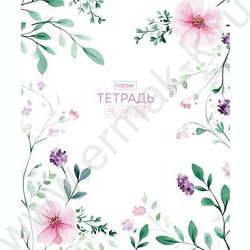Тетрадь  48л клетка "Natural Flowers" /тиснение/ 5видов NEW | Фото 2