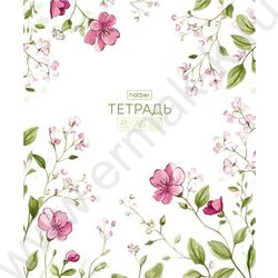 Тетрадь  48л клетка "Natural Flowers" /тиснение/ 5видов NEW | Фото 3