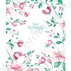 Тетрадь  48л клетка "Natural Flowers" /тиснение/ 5видов NEW | Фото 5