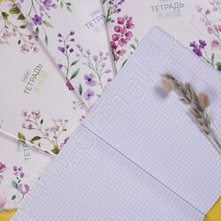 Тетрадь  48л клетка "Natural Flowers" /тиснение/ 5видов NEW | Фото 7