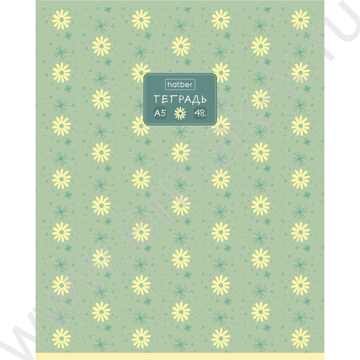 Тетрадь  48л клетка "Цветочный орнамент" /тиснение/ 5видов | Фото 1