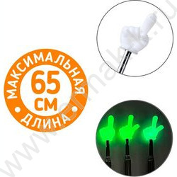 Указка телескопическая светящаяся в темноте, макс. длина 65см, неоновая, ОПП-упаковка NEW | Фото 2