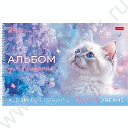Альбом д/рисования-спираль пл.об. 24л "Нежные мечты" ассорти NEW | Фото 5