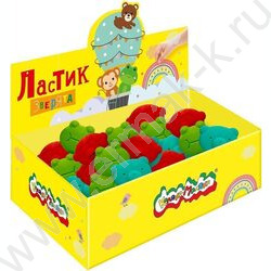 Ластик фигурный "Зверята", термопласт. резина 55*39*16мм /ассорти NEW | Фото 2