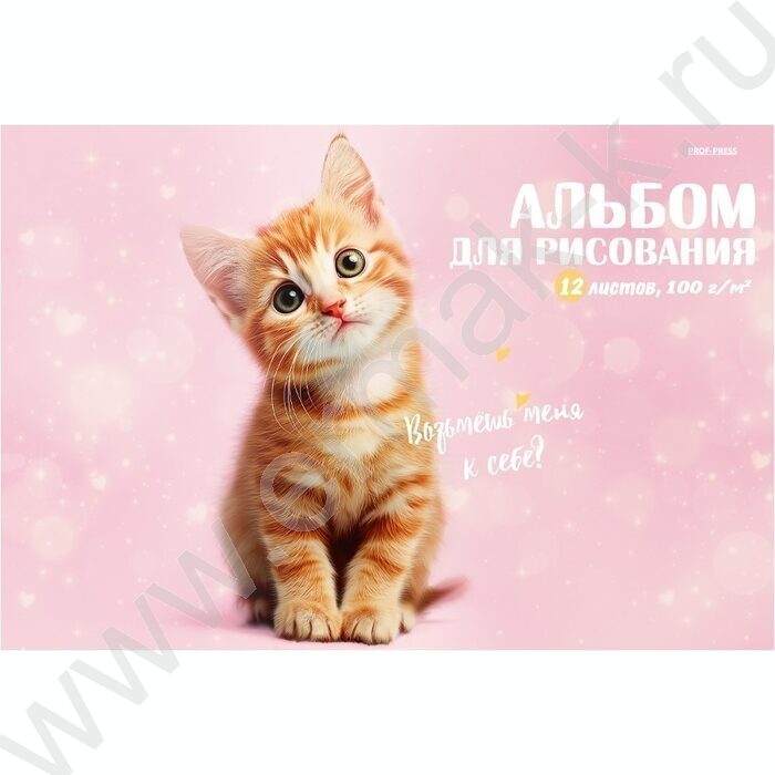 Альбом д/рисования 12л "Милые котики-4" ассорти | Фото 2