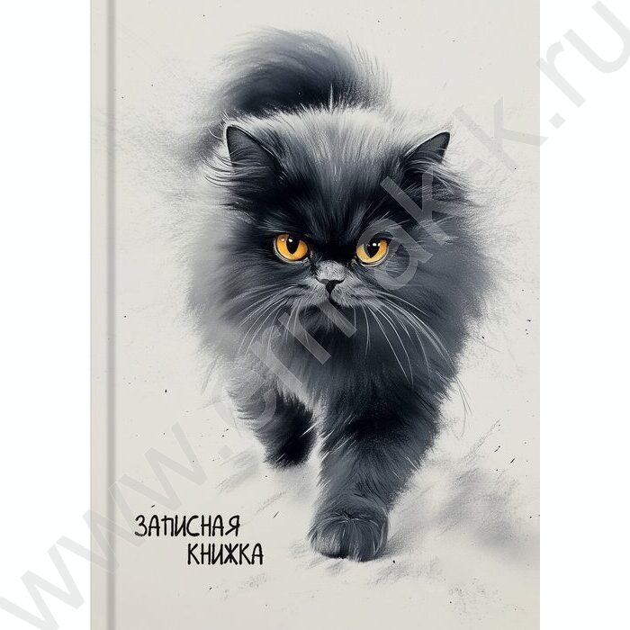 Зап. книжка  96л А6 тв.обл. "Пушистый кот-5" /глянец/ | Фото 2