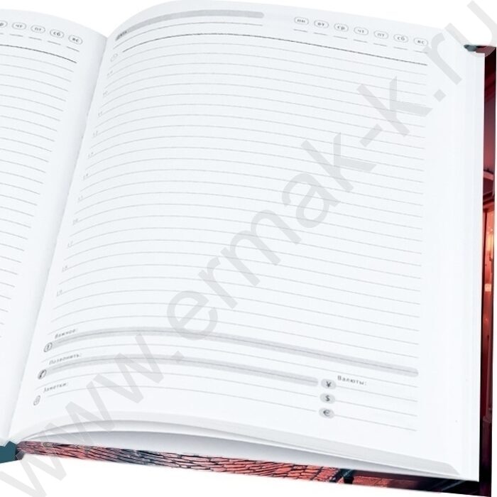 Ежедневник н/дат А5  80л Вечерние уличные огни /тв.обл.,софт-тач+выб.лак/ | Фото 5