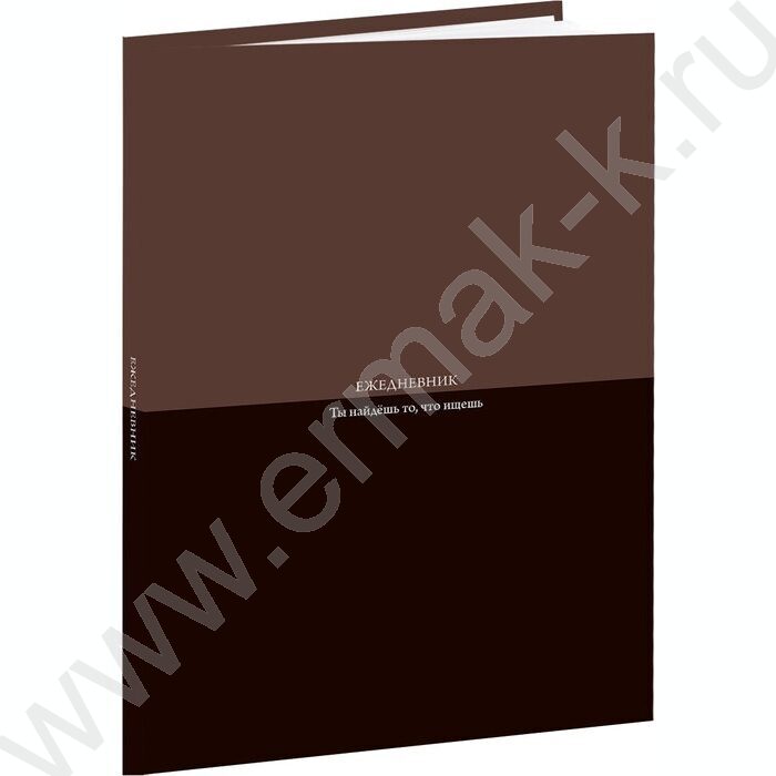Ежедневник н/дат А5 128л Коричневый минимализм /тв.обл.,софт-тач/ | Фото 1