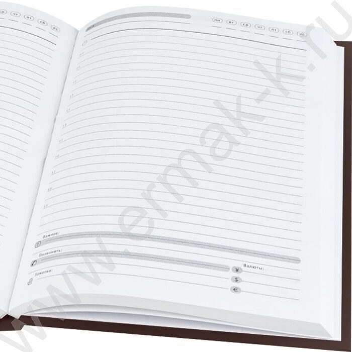 Ежедневник н/дат А5 128л Коричневый минимализм /тв.обл.,софт-тач/ | Фото 5