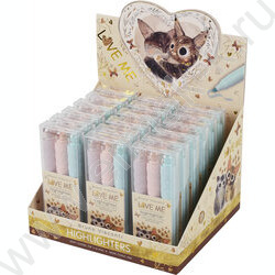 Текстовыделитель /набор  3цв/ 1-5мм косой LOVE ME NEW | Фото 5