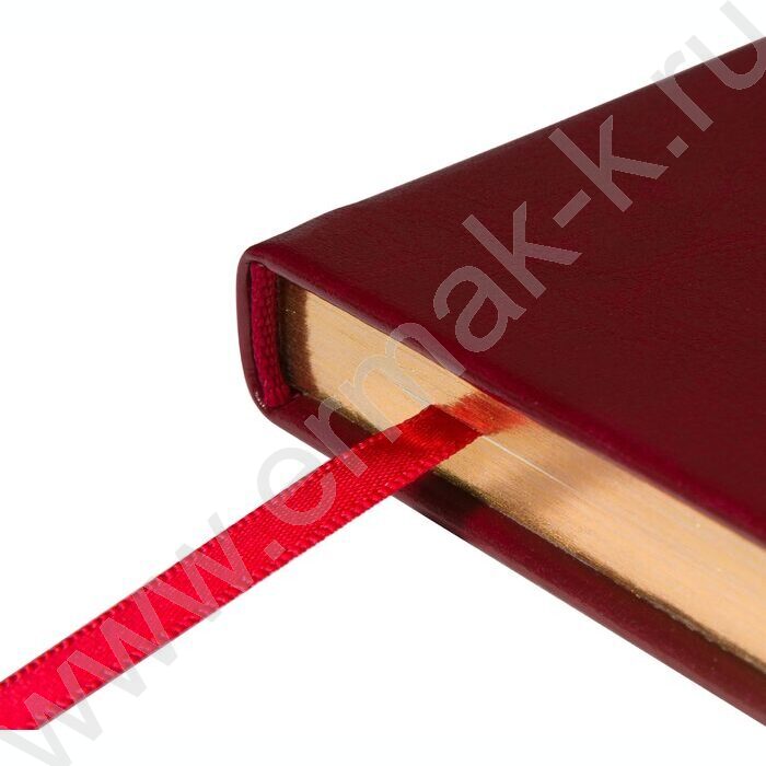 Ежедневник н/дат А5 136л Megapolis Nebraska бордовый,обрез блока:золотой,ляссе,линейка | Фото 7