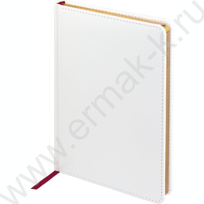 Ежедневник н/дат А5 136л Sidney Nebraska белый/золотой обрез,ляссе,линейка | Фото 1