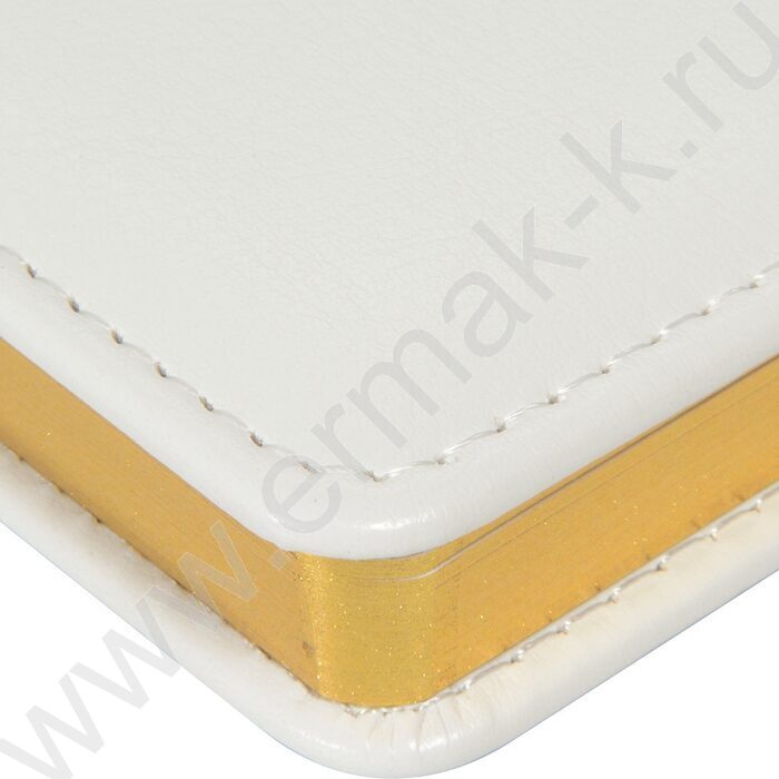 Ежедневник н/дат А5 136л Sidney Nebraska белый/золотой обрез,ляссе,линейка | Фото 3