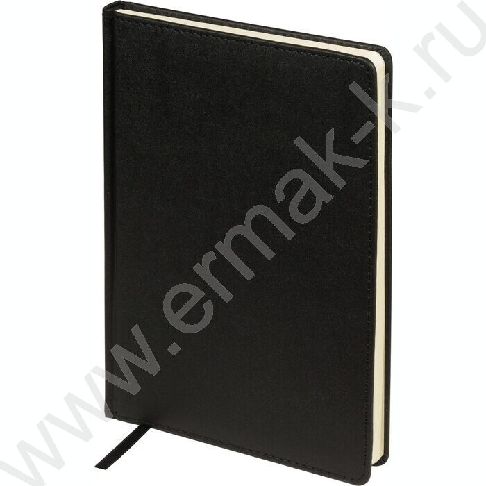 Ежедневник н/дат А5 128л Classic чёрный /ляссе/блок линейка | Фото 1