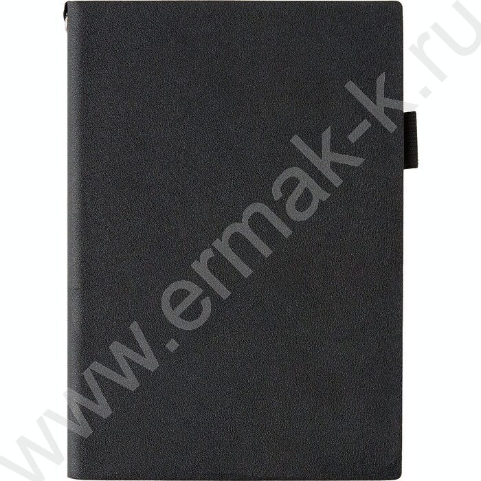 Ежедневник н/дат А5 128л Grand черный,ляссе:два в цвет обложки,линейка | Фото 2