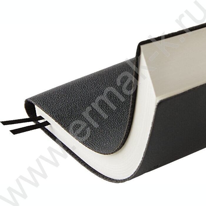 Ежедневник н/дат А5 128л Grand черный,ляссе:два в цвет обложки,линейка | Фото 4