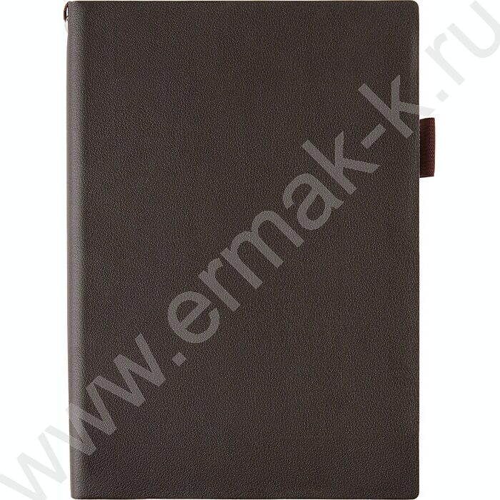 Ежедневник н/дат А5 128л Grand коричневый,ляссе:два в цвет обложки,линейка | Фото 2