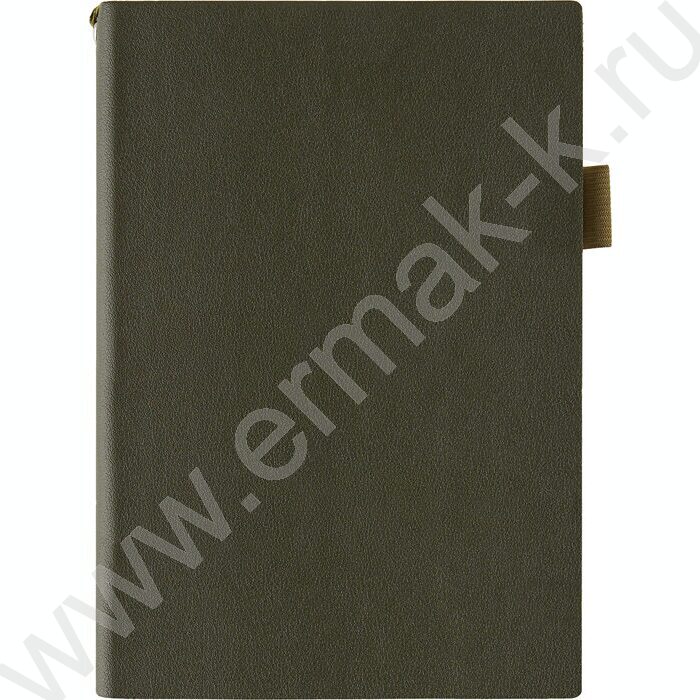 Ежедневник н/дат А5 128л Grand темно-зеленый,ляссе:два в цвет обложки,линейка | Фото 2