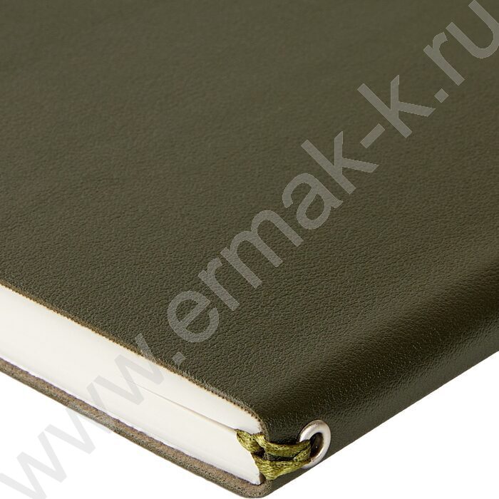 Ежедневник н/дат А5 128л Grand темно-зеленый,ляссе:два в цвет обложки,линейка | Фото 7