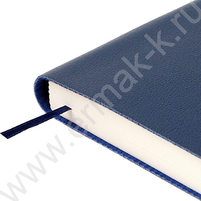 Ежедневник н/дат А5 128л Grand темно-синий,ляссе:два в цвет обложки,линейка | Фото 4