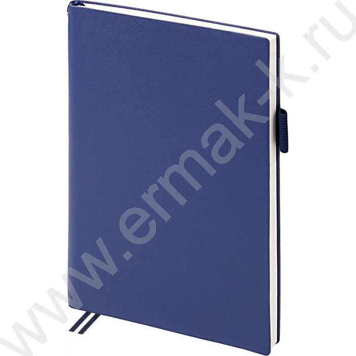 Ежедневник н/дат А5 128л Grand синий,ляссе:два в цвет обложки,линейка | Фото 1
