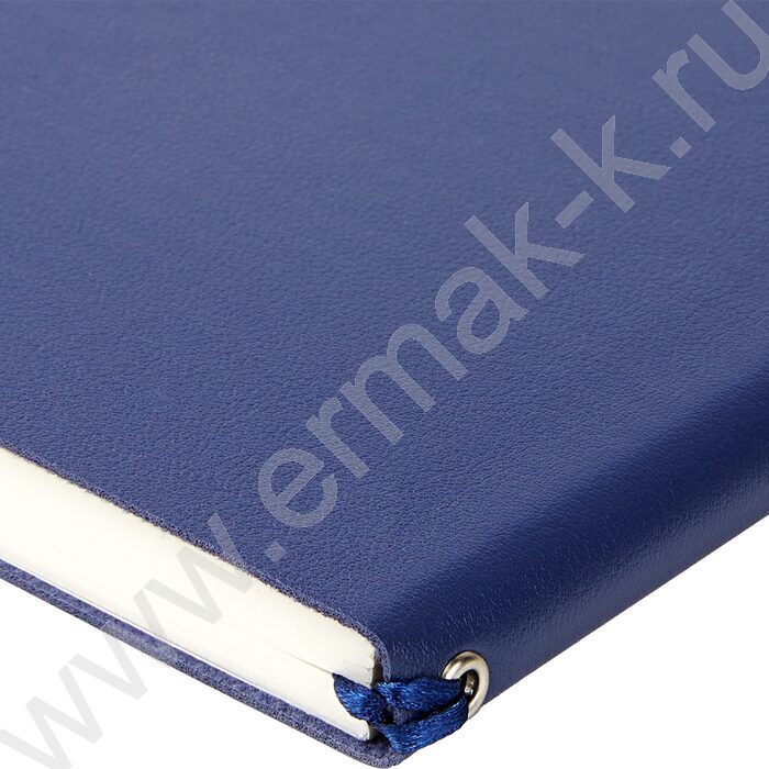 Ежедневник н/дат А5 128л Grand синий,ляссе:два в цвет обложки,линейка | Фото 4