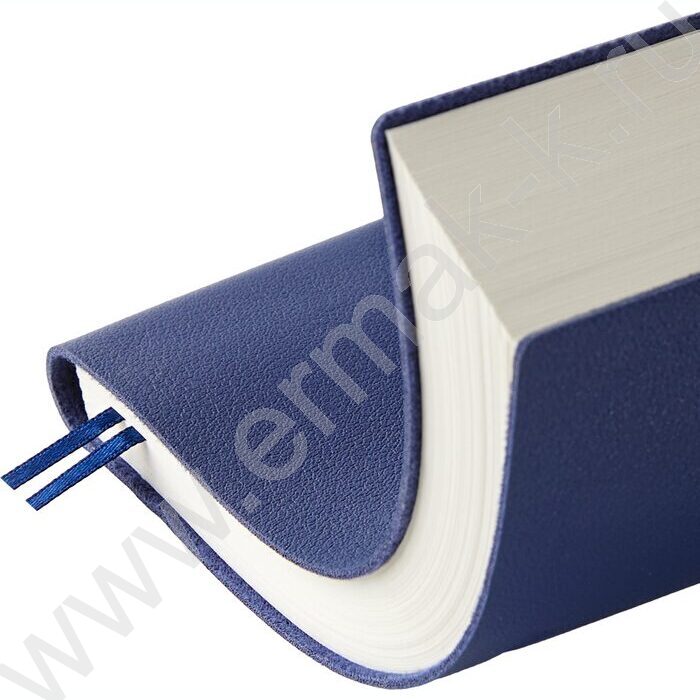 Ежедневник н/дат А5 128л Grand синий,ляссе:два в цвет обложки,линейка | Фото 6