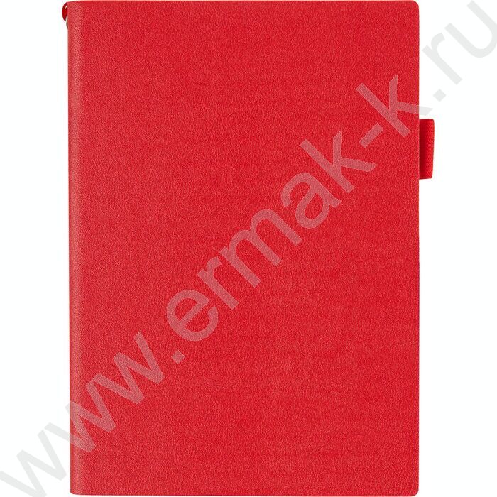 Ежедневник н/дат А5 128л Grand красный,ляссе:два в цвет обложки,линейка | Фото 2