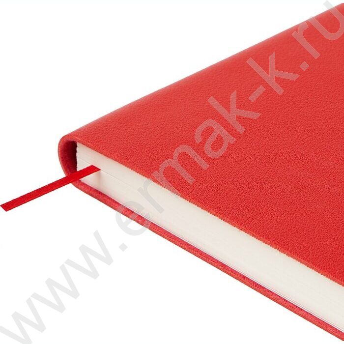 Ежедневник н/дат А5 128л Grand красный,ляссе:два в цвет обложки,линейка | Фото 4