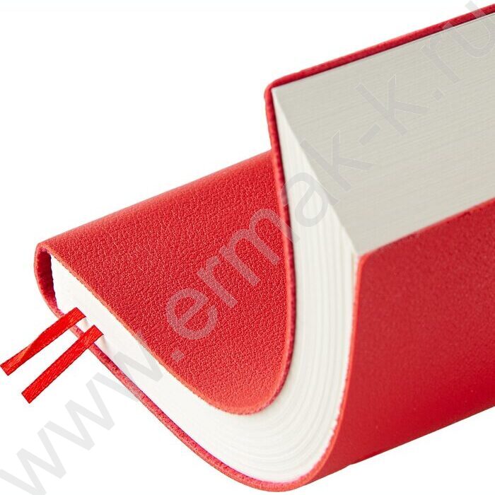 Ежедневник н/дат А5 128л Grand красный,ляссе:два в цвет обложки,линейка | Фото 5