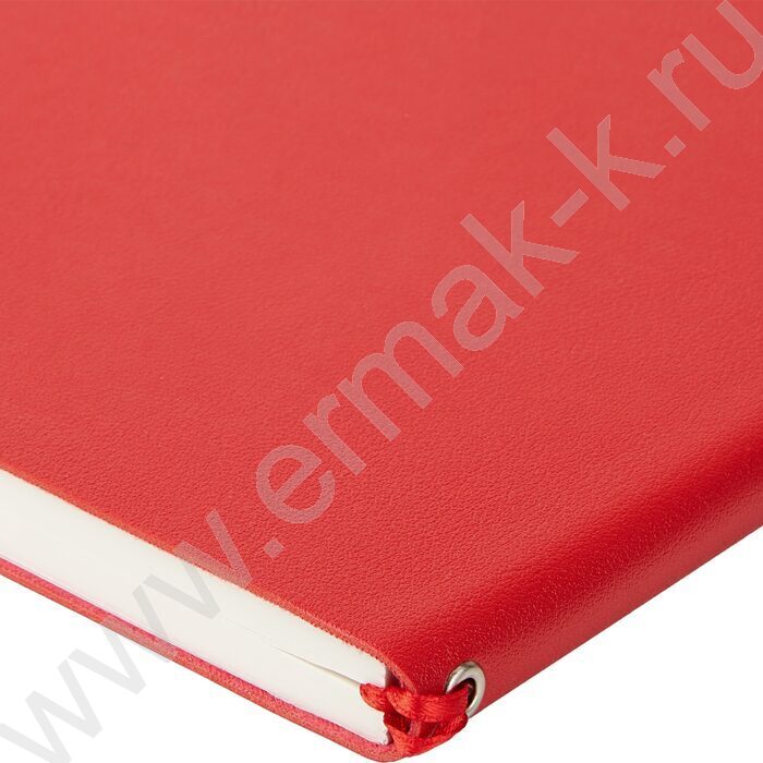 Ежедневник н/дат А5 128л Grand красный,ляссе:два в цвет обложки,линейка | Фото 6