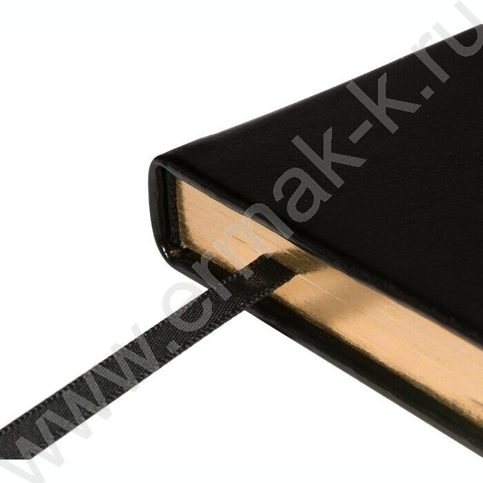 Ежедневник н/дат А5 136л Megapolis Nebraska черный,обрез блока:золотой,ляссе,линейка | Фото 7