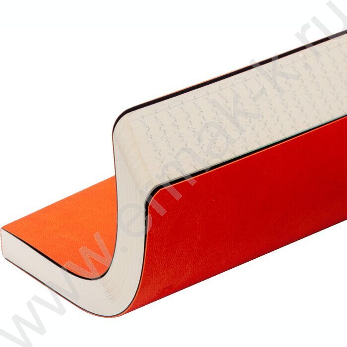 Ежедневник н/дат А5 136л Megapolis Velvet Flex оранжевый,искус.кожа SOFT TOUCH,линейка | Фото 3