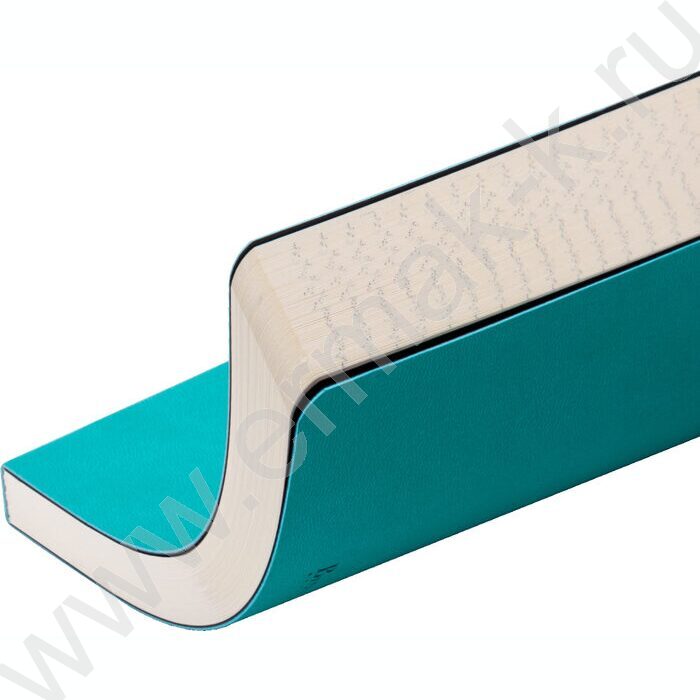 Ежедневник н/дат А5 136л Megapolis Velvet Flex морская волна,искус.кожа SOFT TOUCH,линейка | Фото 4