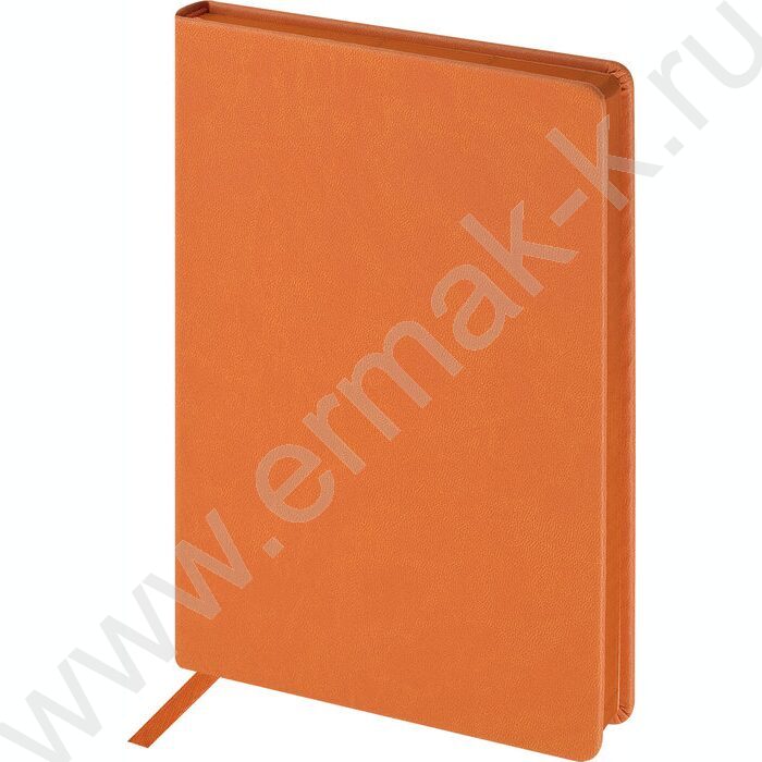 Ежедневник н/дат А5 136л Megapolis Color оранжевый,искус.кожа SOFT TOUCH,ляссе,линейка | Фото 1