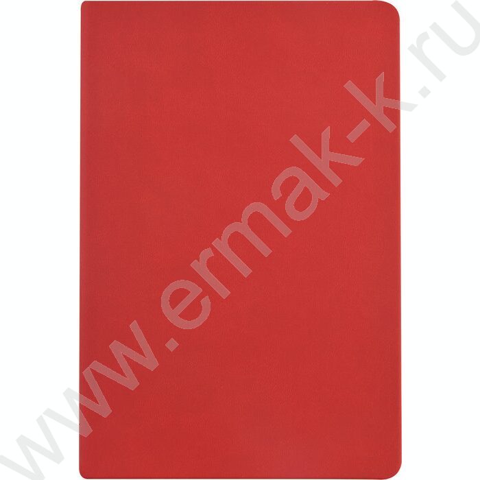 Ежедневник н/дат А5 136л Megapolis Color красный,искус.кожа SOFT TOUCH,ляссе,линейка | Фото 2